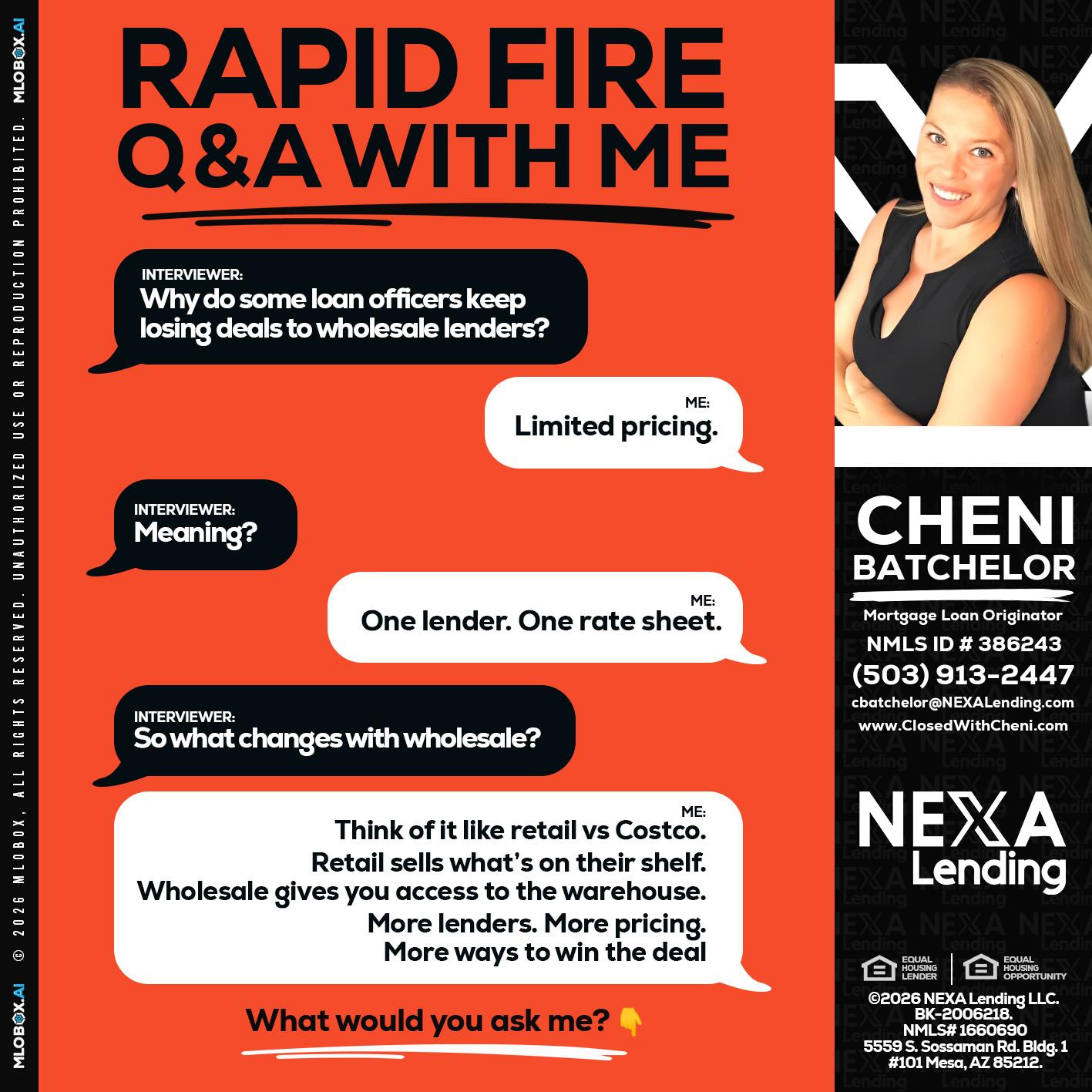 Q&A - Cheni Batchelor -Mortgage Loan Originator