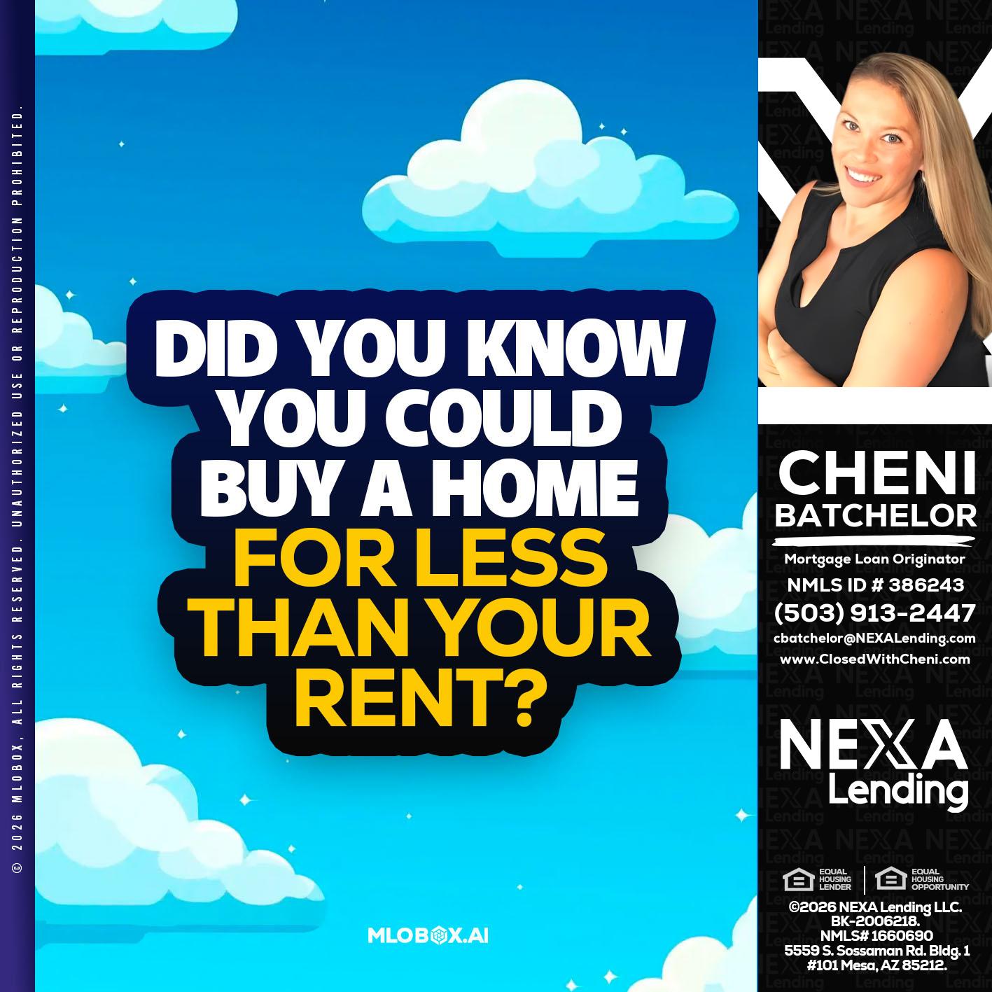 DID YOU KNOW - Cheni Batchelor -Mortgage Loan Originator