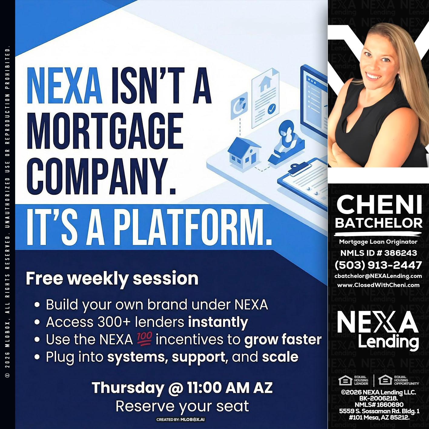 NEXA ISNT - Cheni Batchelor -Mortgage Loan Originator