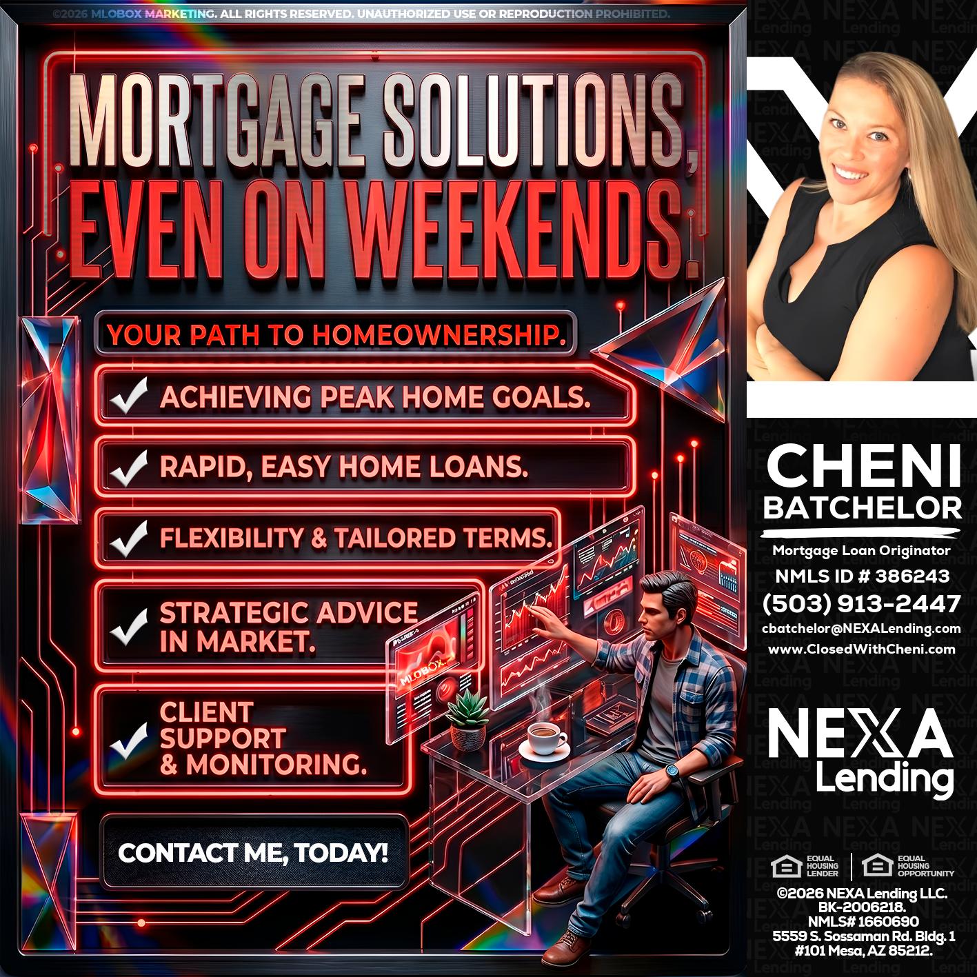 WEEKEND SOLUTIONS - Cheni Batchelor -Mortgage Loan Originator