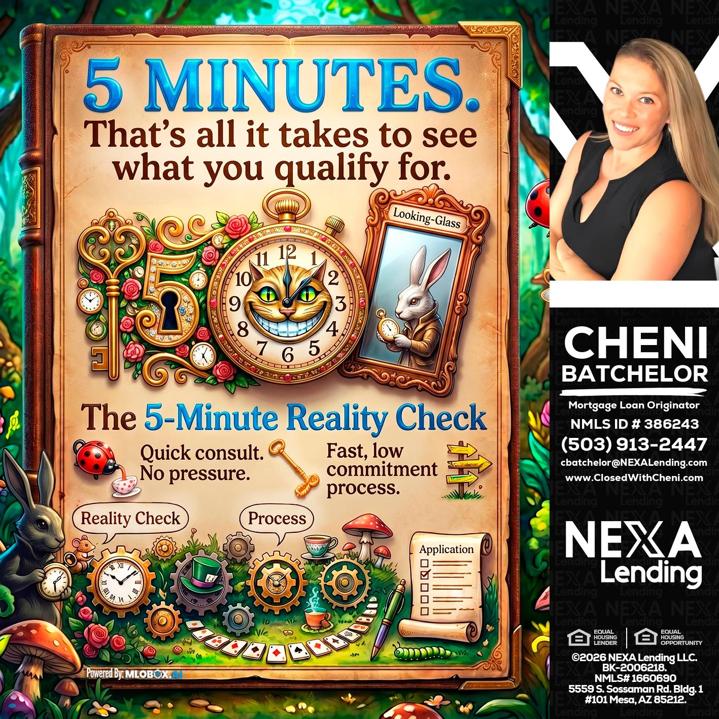 Reality Check! - Cheni Batchelor -Mortgage Loan Originator