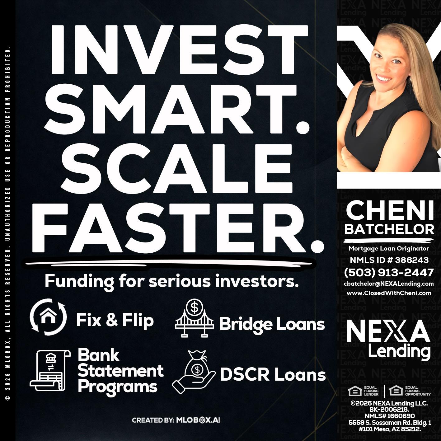 INVEST SMART - Cheni Batchelor -Mortgage Loan Originator
