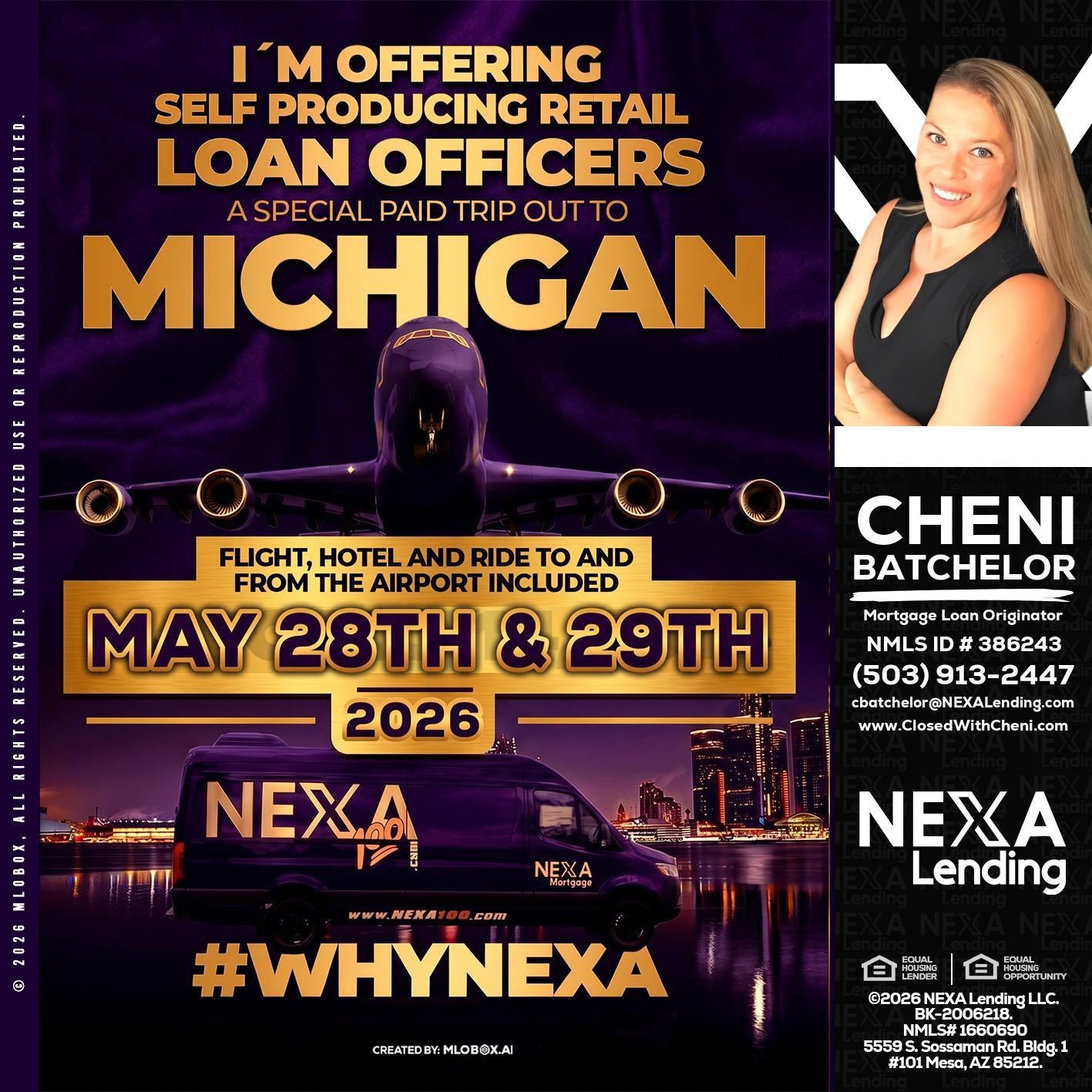MICHIGAN - Cheni Batchelor -Mortgage Loan Originator