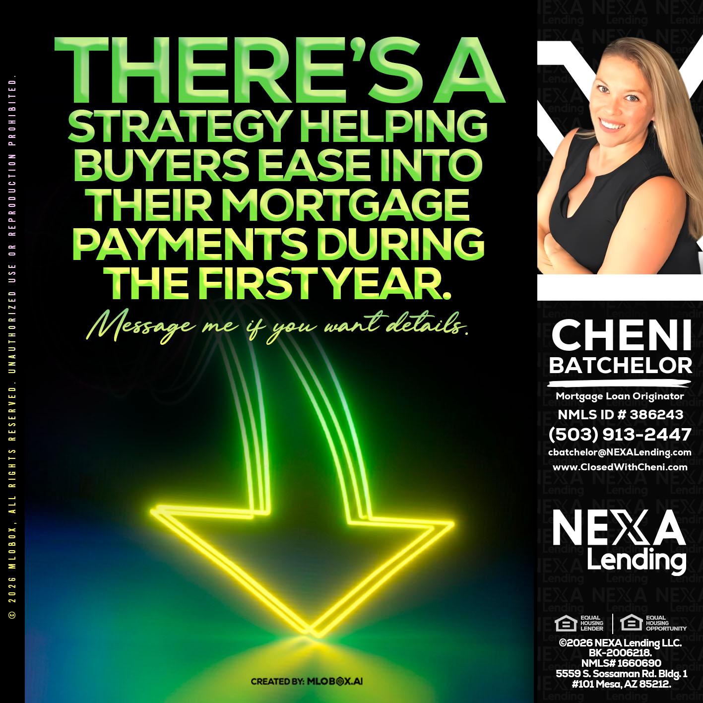 THERES A STATEGY - Cheni Batchelor -Mortgage Loan Originator