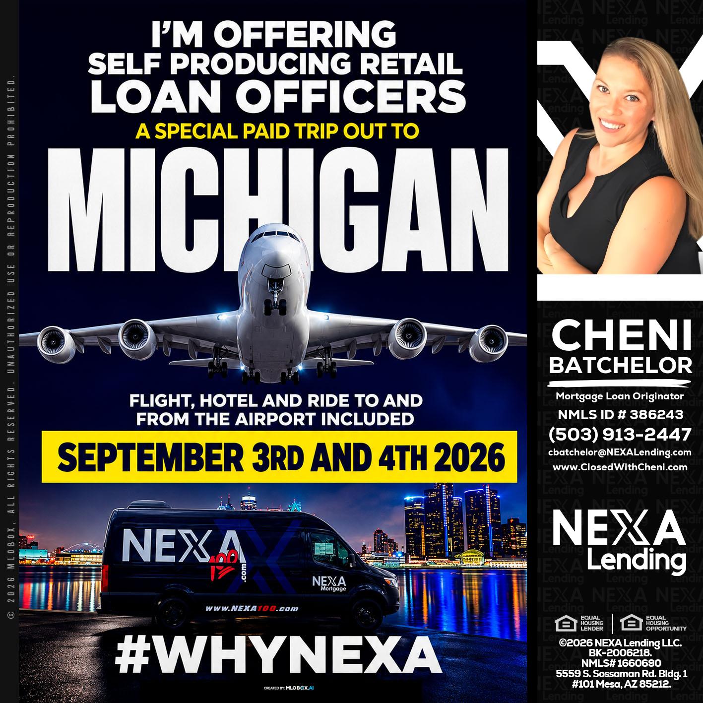 MICHIGAN - Cheni Batchelor -Mortgage Loan Originator