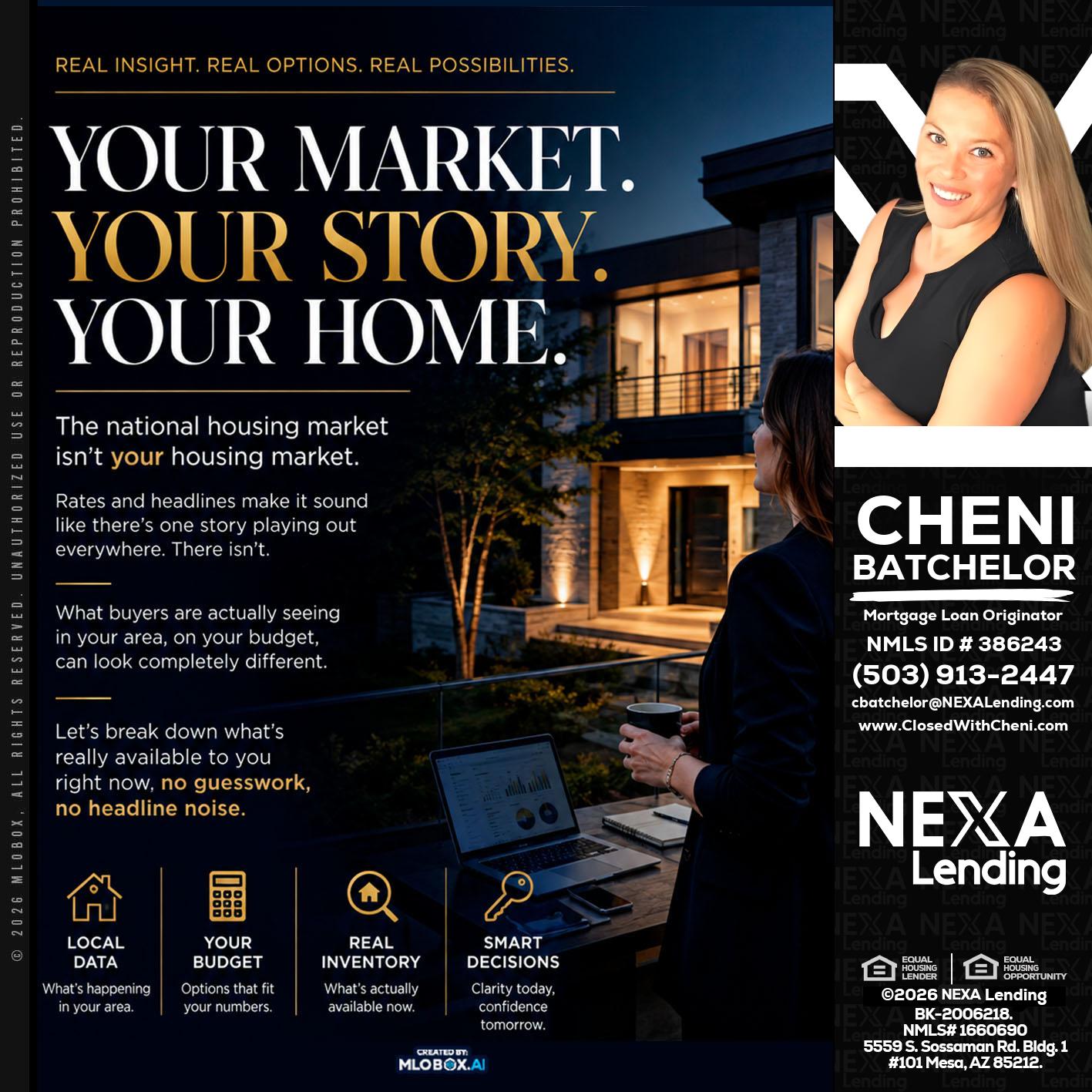 your market - Cheni Batchelor -Mortgage Loan Originator
