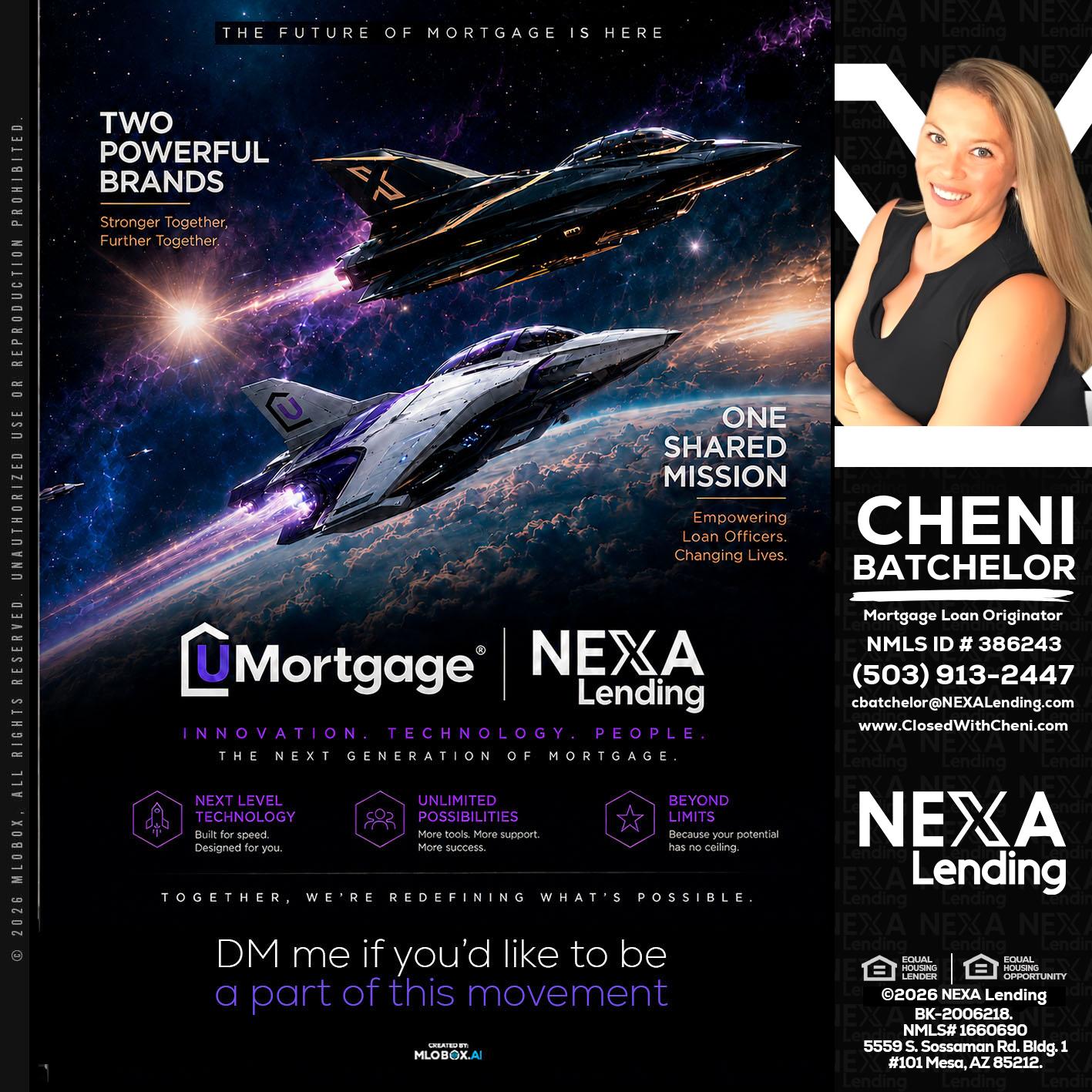 U Mortgage + NEXA lending - Cheni Batchelor -Mortgage Loan Originator